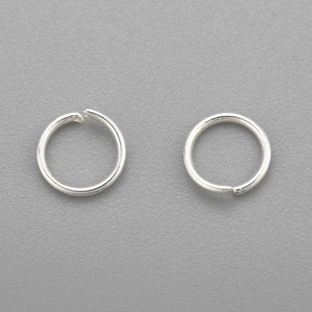 Øsken/O - Ringe – Åben, Forsølvet Stål (4x0,7mm), 25 stk - Uniq Perler - 0305928271