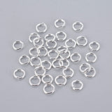 Øsken/O - Ringe – Åben, Forsølvet Stål (4x0,8mm) 20 stk - Uniq Perler - 1118864