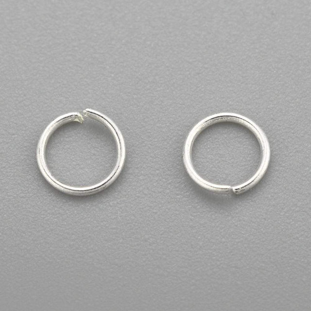 Øsken/O - Ringe - Åben, Forsølvet Stål, 5x1mm, 25 Stk - Uniq Perler - 0000009305