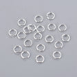 Øsken/O - Ringe – Åben, Forsølvet Stål (6x1mm), 20 Stk - Uniq Perler - 116018