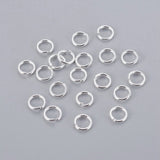 Øsken/O - Ringe – Åben, Forsølvet Stål (6x1mm), 20 Stk - Uniq Perler - 116018