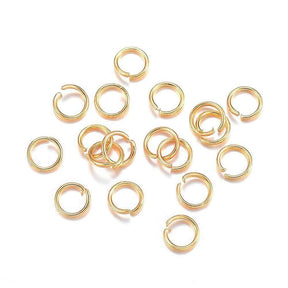 Ösken/O - Ringe, Förgylld, Öppen, 4x0,8mm, 25 St - Uniq Perler - 233163