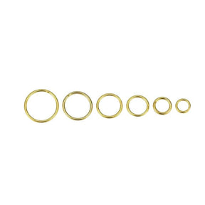 Ösen/O - Ringe – Vergoldet Sterling Silber 925, geschlossen (5x0,8mm), 10 Stk - Uniq Perler - 0000013117