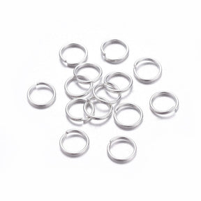 Ösken/O - Ring – Försilvrat Stål, 5x0,6mm (25 st) - Uniq Perler - 140125945698922879352847