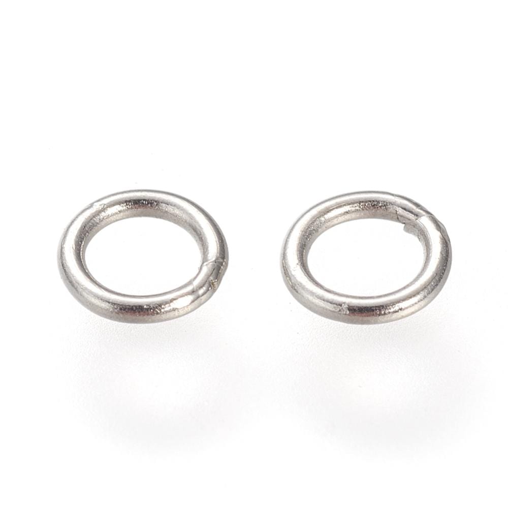 Øsken/O - Ringe – Lukket, Stål (6x0,8mm), 20 Stk - Uniq Perler - 2844828