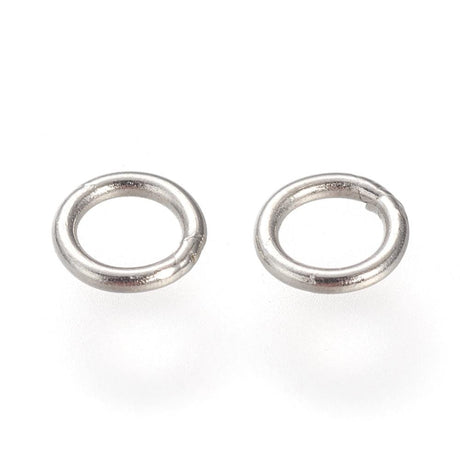 Øsken/O - Ringe – Lukket, Stål (6x0,8mm), 20 Stk - Uniq Perler - 2844828