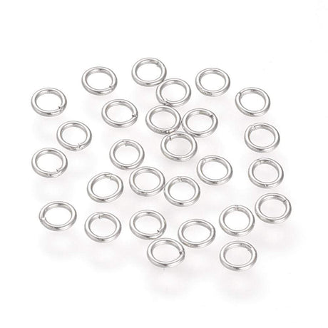 Øsken/O - Ringe – Lukket, Stål (6x0,8mm), 20 Stk - Uniq Perler - 2844828