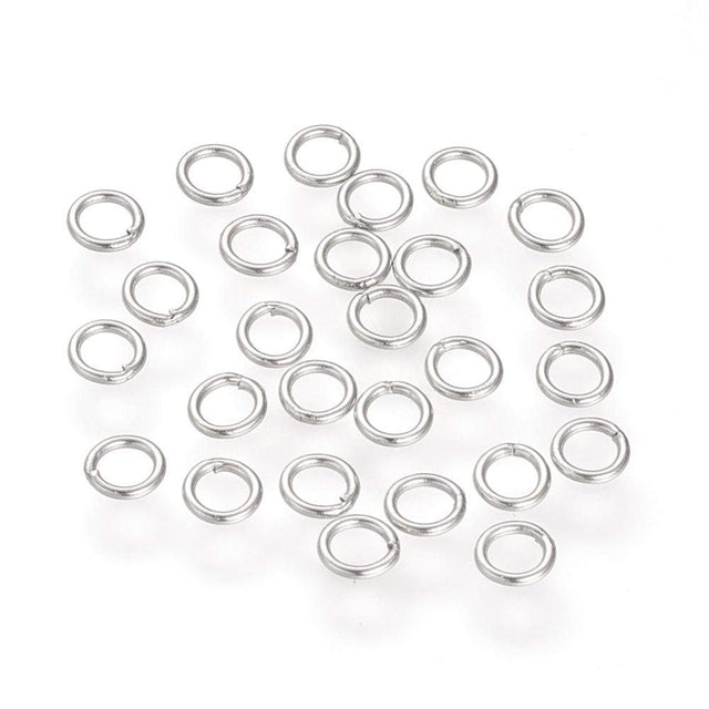 Øsken/O - Ringe – Lukket, Stål (6x0,8mm), 20 Stk - Uniq Perler - 2844828