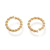 Øsken/O - Ringe – Tvistet, Åben, Forgyldt Messing (8x1mm), 10 Stk - Uniq Perler - 0000003905, 145687845673914365940852