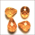 Østrisk Krystal Perler, Orange, Dråbe, 8x10mm,(10 Stk.) - Uniq Perler - 228465