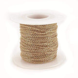 Oval Ankerkæde, 18K Forgyldt, (1,5x1,3x0,3mm) - Uniq Perler - 278374