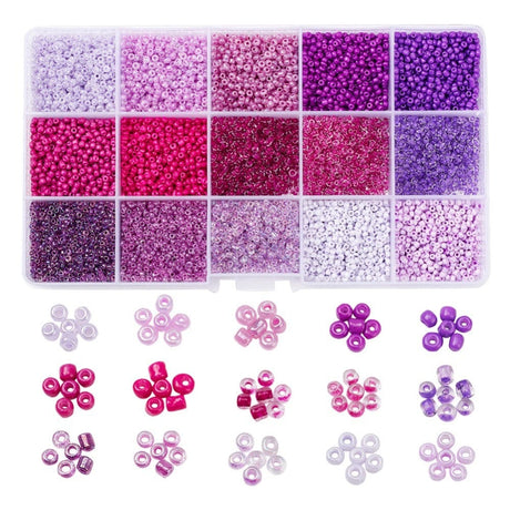 panda DIY SÆT 2. mm glas perler i 15 skønne friske farver