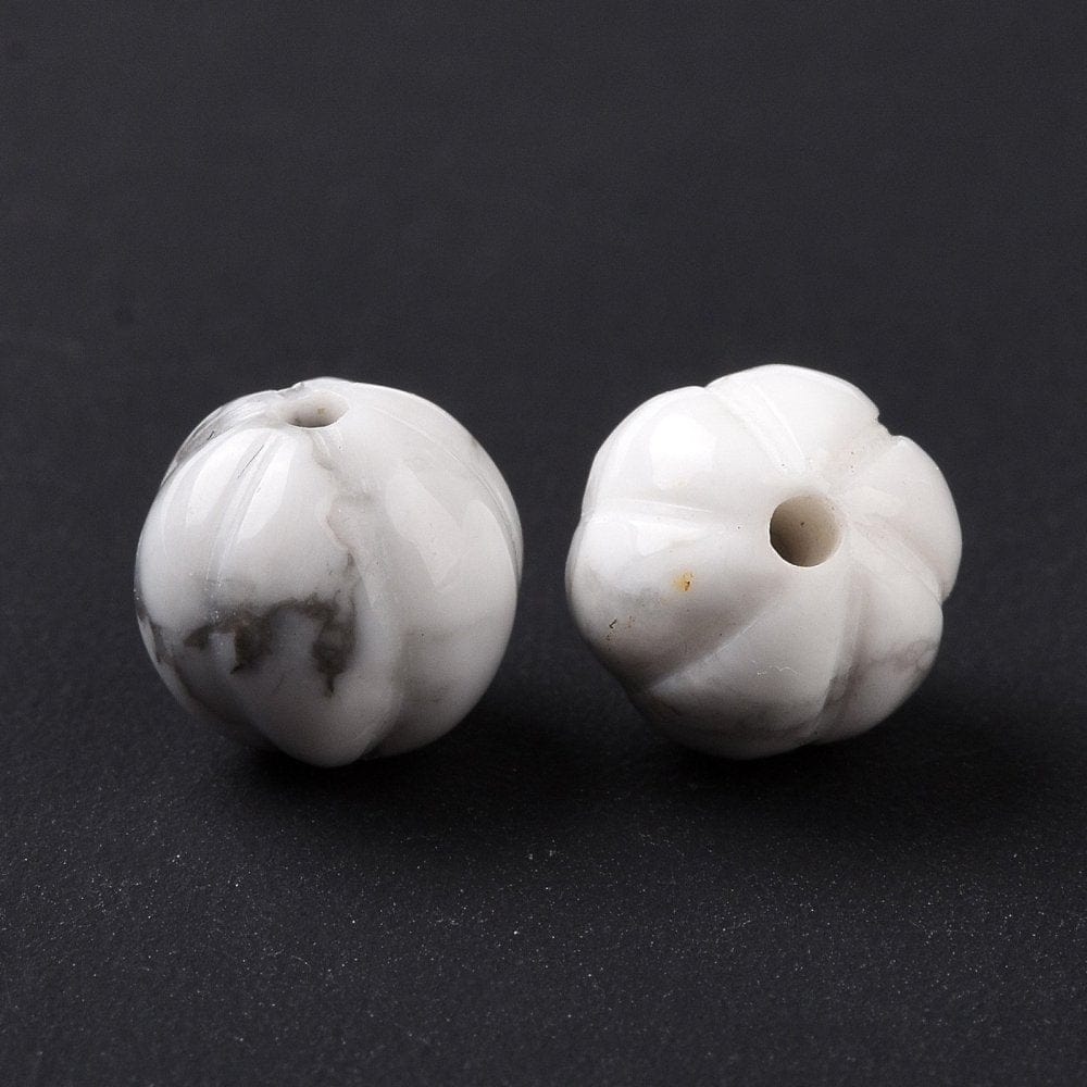 panda Enkelt perler og sæt 10 stk howlith græskarformet perler str. 8 mm