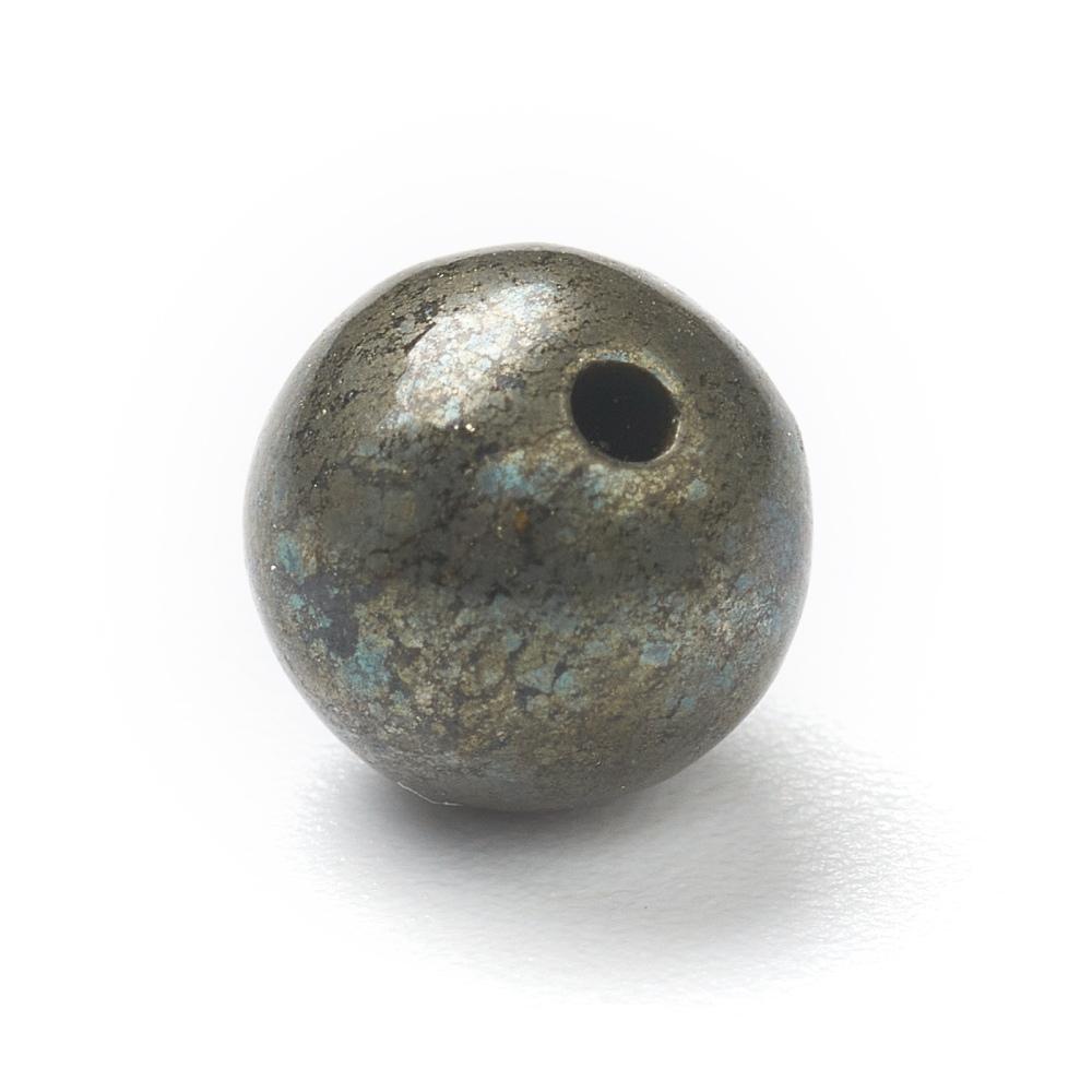panda Enkelt perler og sæt 10 stk pyrit perler, 6 mm