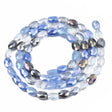 panda glas perler Ovale facetteret glas perler str. 8x6x4 mm