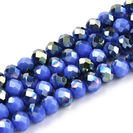 Uniq Perler glasperler 4x3 mm facetteret glas rondel perler