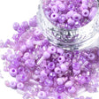 panda glasperler Glas perle mix, rørperler, seed beads m.m. Lys lilla