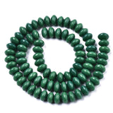 panda glasperler Glas rondel perler str. 8,5x5 mm, grøn
