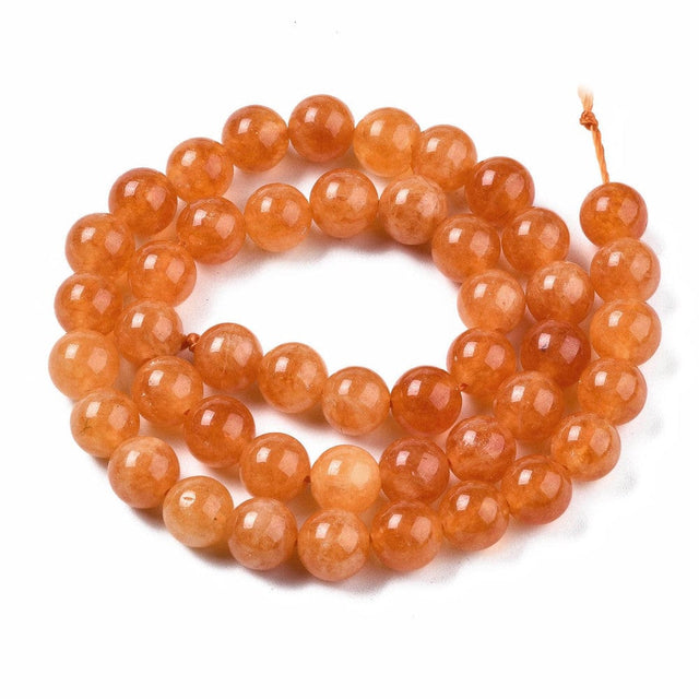 panda kvarts perler 8 mm kvarts perler, orange