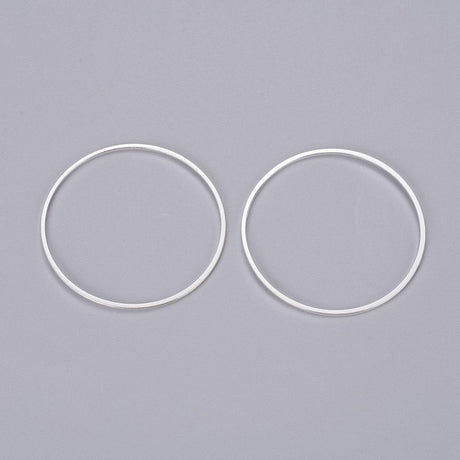 panda Mellemled/links 10 stk ring platinium farvet/links str. 10 mm
