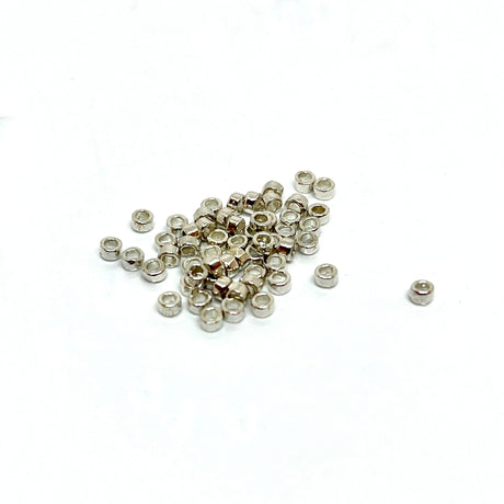 panda metal perler. 10 stk. 2,5 mm cylinder perler i sterling sølv/925