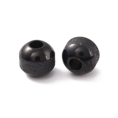 panda Metal perler 10 stk sorte stål perler, 6 mm