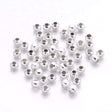 panda metal perler. 20 gr. ca 400 stk forsølvet metal perler str. 3 mm