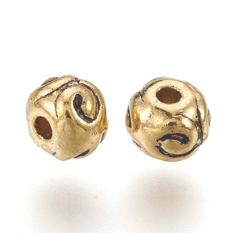 panda Metal perler 20 stk antik forgyldt perler str. 5,5x4,5 mm