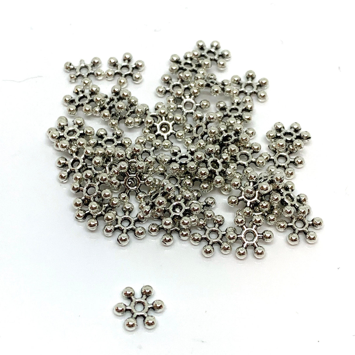 panda Metal perler 20 stk.mellemled i antik forsølvet str 8 mm