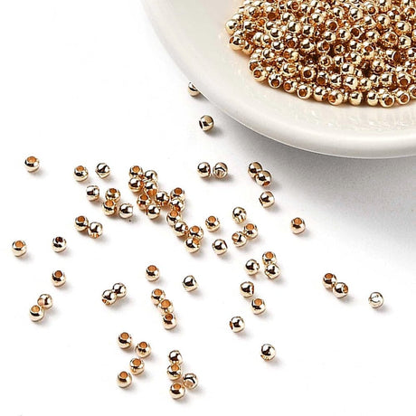 panda metal perler. 500 stk....STORKØB, 2x1,5 mm ekstra slidstærke messing perler, forgyldte