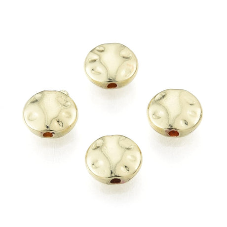 panda Metal perler 7x3 mm møntformet forgyldt perle
