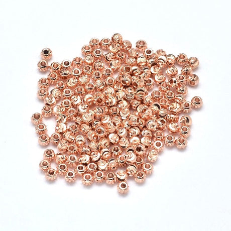 panda Metal perler Lille perler med tvistet mønster, 3x2 mm, 10 stk.