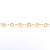 Chain With Flower Links, Long-lasting Gilding, Steel, 10x5x2mm