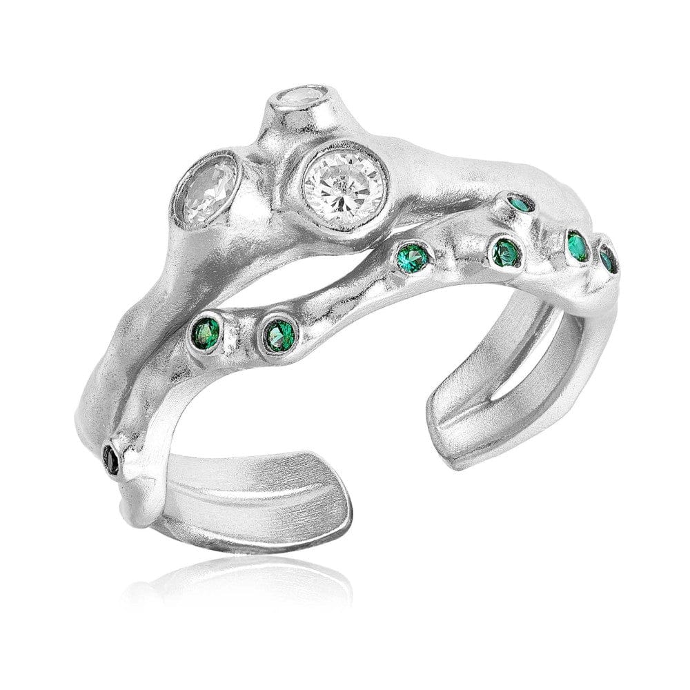 panda Ring Sterling sølv ring med flotte zirkonia sten