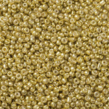 panda seed beads 2 mm glas seed beads, Metallic guld