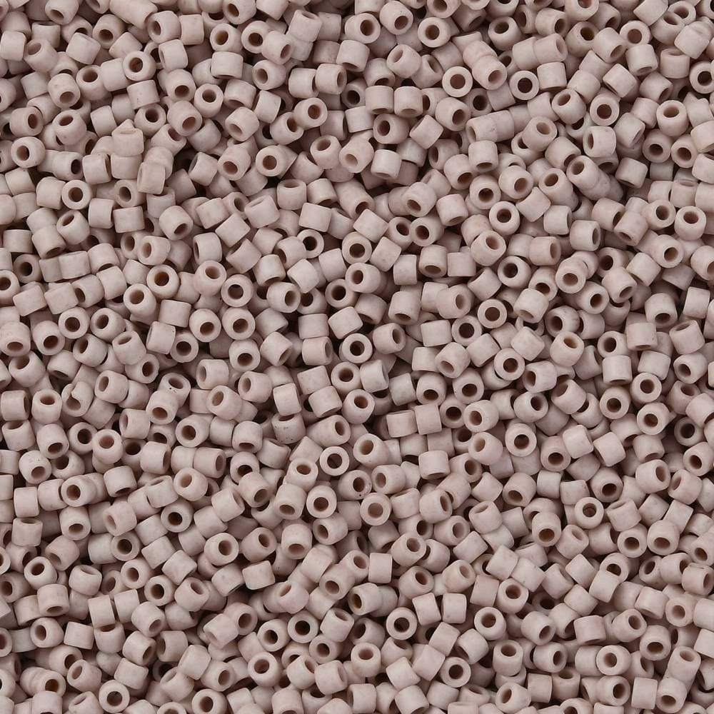 panda seed beads Seed beads str 2 x1,3 mm Frostet brun