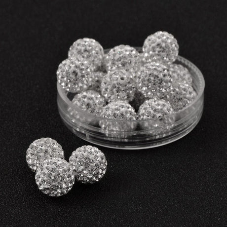 panda Top/anboret perler. 12 mm resin perle, top/anboret hul