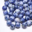 panda Top/anboret perler. 8 mm top/anboret Blue spot perle