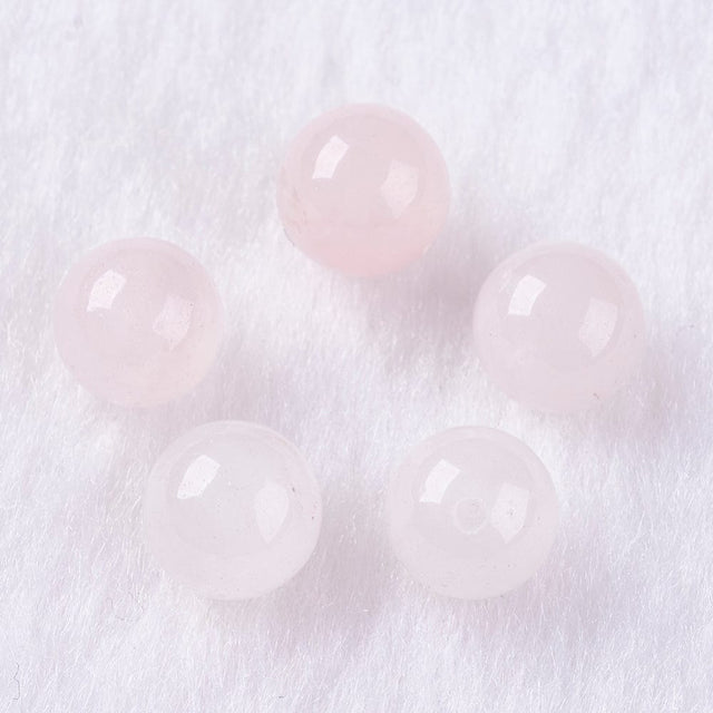 panda Top/anboret perler. rosakvarts perle top/anboret, 10 mm.