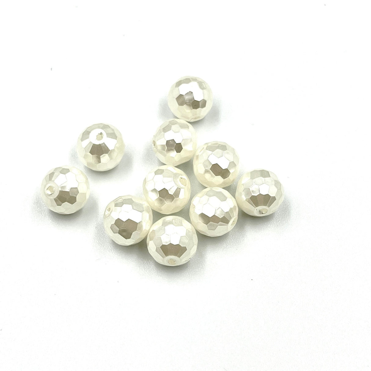 Pandahall Enkelt perler og sæt 10 mm facetteret Shell perle