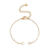 Papirklips Armbånd, Forgyldt Stål, Ca. 15cm - Uniq Perler - 123446546345