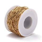 Papirklips Kæde Med Mønster, 18K Forgyldt Stål, 12x4,5x5mm - Uniq Perler - 357569