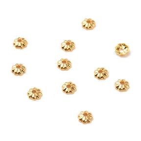 Perlenhütchen – 18K Langzeitbeständig Vergoldet (3,5x1mm), 20 Stk - Uniq Perler - 497612