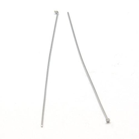 Perlestave Med Fladt Hoved – Stål (50x0,6mm), 100 Stk - Uniq Perler - 0000004008