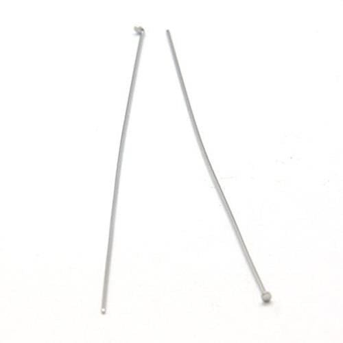 Perlestave Med Fladt Hoved – Stål (50x0,6mm), 100 Stk - Uniq Perler - 0000004008