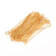 Eye Pins – Gold-plated Steel (30x0.6mm), Approx. 50 pcs - Uniq Perler - 12666224