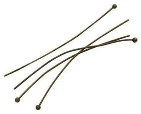 Head Pins with Round Head – Antique Bronze (35x0.5mm), 25 pcs - Uniq Perler - 0000003991