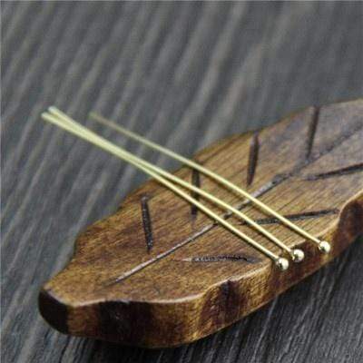 Perlestave Med Rundt Hoved – Forgyldt Sterling Sølv 925 (30mm), 2 Stk - Uniq Perler - 129585