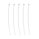 Perlestave Med Rundt Hoved, Forsølvet, 45mm, (200 Stk) - Uniq Perler - 0000013091, 133967645698917698719851