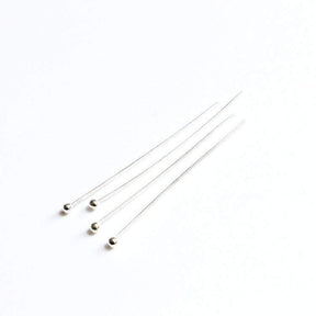 Head Pins with Round Head – Sterling Silver (45x0.5mm), 2 pcs - Uniq Perler - 2269
